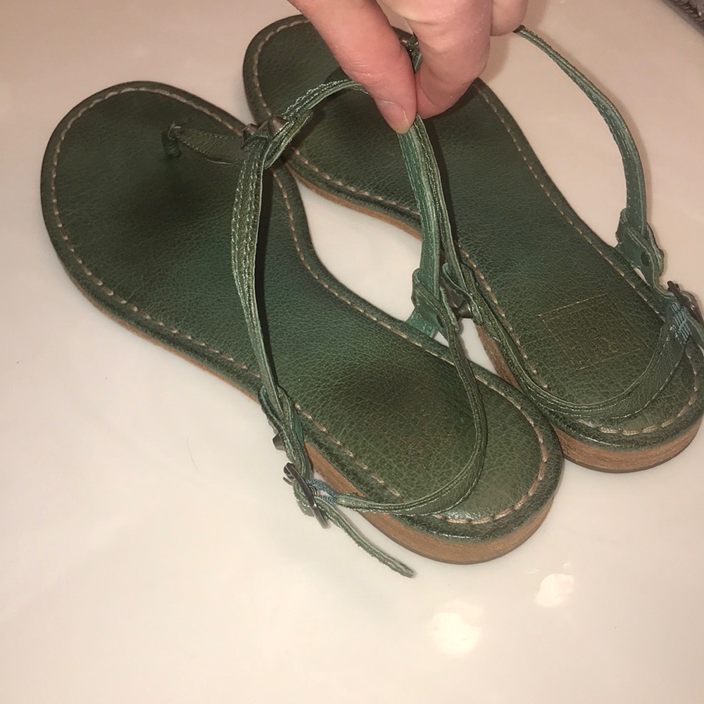 Frye Green Leather Sandals - Picture 4 of 6